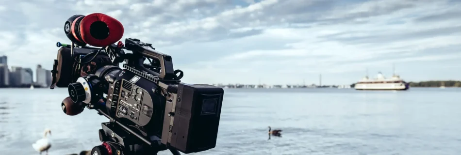 film production in a boat in long beach